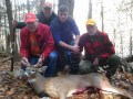 2019: The Currie Crew portion of the Iron Sight Gang, with Jack's 7-pointer taken in Warren County.
