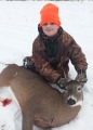 2020: Aden Beckwith, age 14, from Essex County, with his first buck, a 100-pound spike horn take in Franklin County. Congrats Aden!