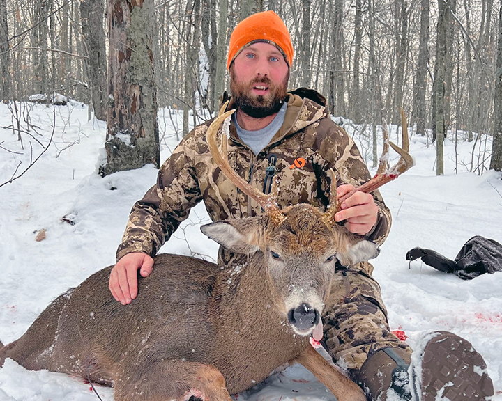 2022: Matthew Matteson, of Woodgate, tracked this 138-pound, 8-pointer and caught him chasing two does, Nov.19 in Oneida County.