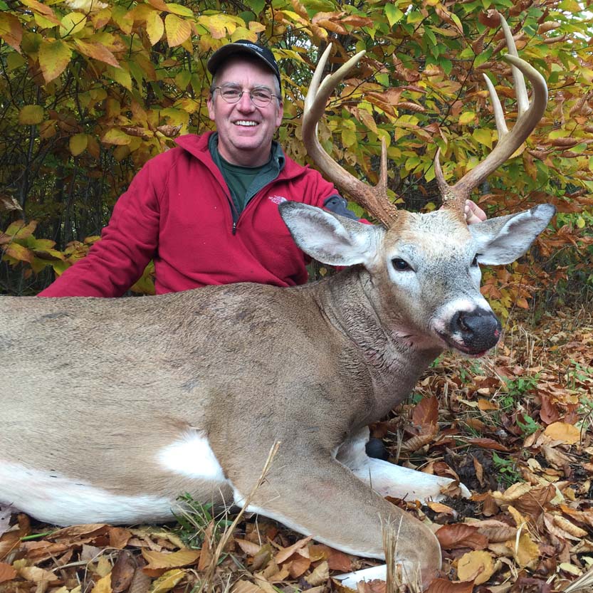 Carlos "Ubu" Dubuque shot this 250-pound (dressed) 10-pointer on the opening day of early muzzleloading season out of Camp Squaw in Hamilton County