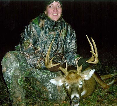 2008: Abbey Wade of Fort Ann, 10-pointer, taken while six-months pregnant