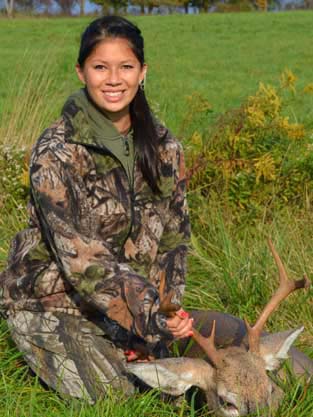 2012: Stacia Sakadolsky of Northville, NY, youth hunt near Stanfordville, NY.