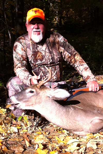 Jimmer Sherman with muzzleloading 7-pointer taken Oct. 20 while hunting with his wife, Brenda.