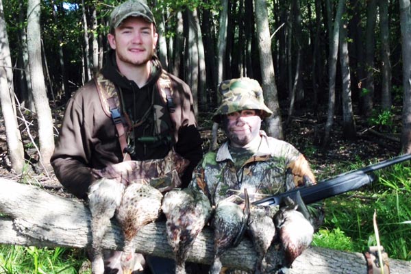 Eric Purdy, age 13 with mentor, Stephen Gedney during the youth waterfowl hunt on Lake Champlain with 3 Wood Ducks and 3 Mallards.