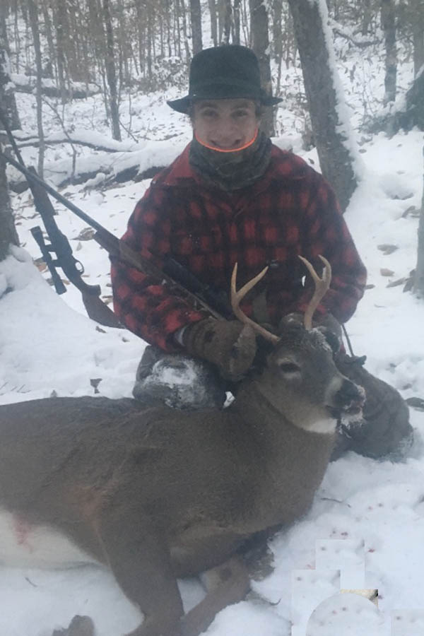 2018: Jack Gandolfini of Pine Bush, NY, age 14, with his 1st Adirondack buck: a 117-pound, 4-pointer taken Nov. 10 at Owl’s Nest Hunting Camp in Hamilton County.