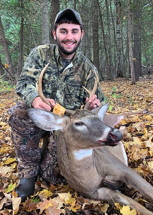 2019: Cole Glebus of Moriah with a 135-pound, 4-pointer taken on opening day of the muzzleloading season (Oct. 19) in Moriah, Essex County.