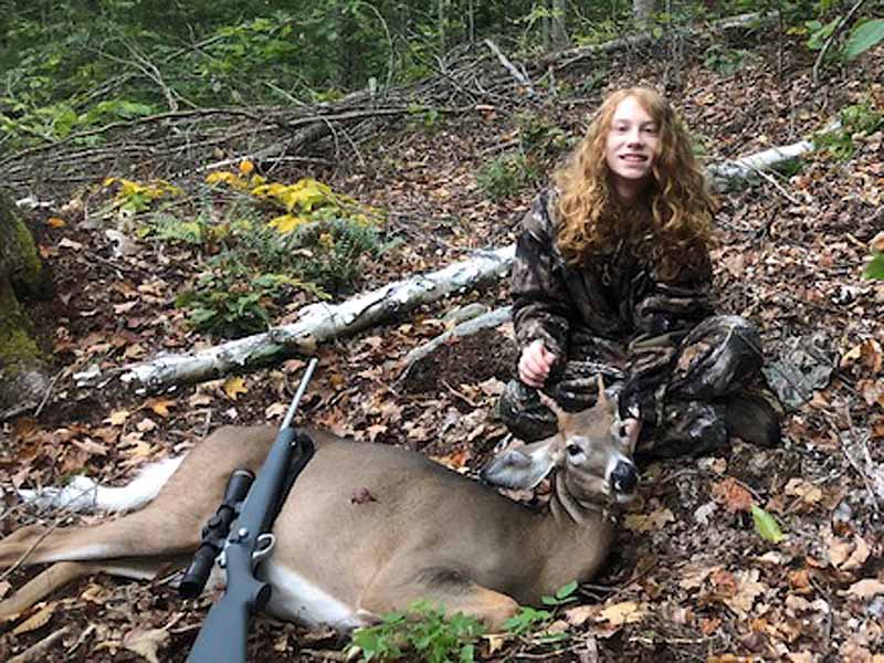 2018: John Czajkowski with his first buck, a 98-pound spike taken Oct. 6 during the youth season in Hogtown, NY.