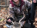 2019: Kileigh Bouyea, age 17, with  first buck (a 6-pointer) taken Nov. 9 in Queensbury.