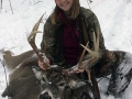 2019: Isabel Abrams of Piseco with her 170-pound, 9-pointer taken Nov. 2 in Lake Pleasant, Hamilton County.