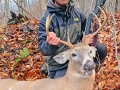 2022: Tyler Hinman of Malta; got his first buck; – a 125-pound; 8-pointer; while hunting with his his father Daniel Hinman at the Gooley Club; in Newcomb; Essex County; Newcomb N.Y. from the Gooley Club.