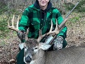 2024: Dakota Euber, of Castleton, Vt., shot this 163-pound, 12 pointer Nov. 9 out of the family camp in Hamilton County. (He was wearing his blaze orange a the time of the hunt)