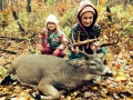Kendra and Sydney, two future hunters, pose with a 11-point Franklin County buck