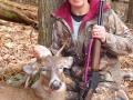 2017: Patty Ladd of Kingsbury with her first deer, a fine spike horn taken Dec. 3 (the last day of rifle season) while hunting with the Iron Sight Gang in Warren County.