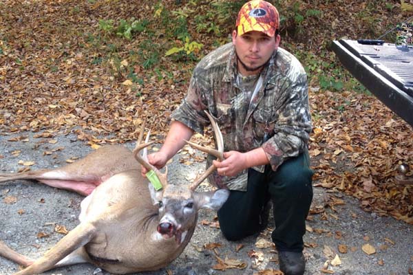 Joe Sumner of West Pawlet, VT: 149-pound, 8-pointer taken in Schroon Lake during the early muzzleloading season.