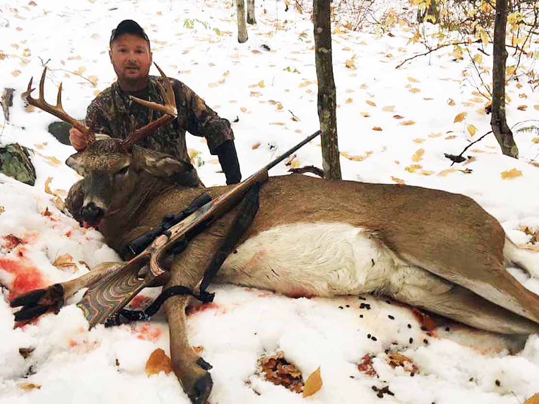 Luke Pettys with a 200-pound, 10-pointer taken in Warren County