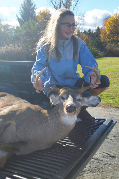 This fine buck was shot by Tom Berlin of Clifton Park, NY. 160-pound, 8-pointer taken Nov. 21 in Schroon Lake, Essex County.