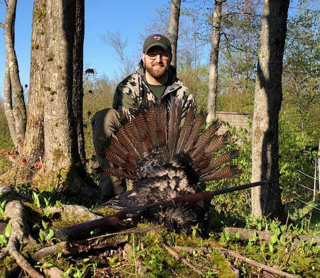 Hector Horshack of Camp Squaw with 23-pound Adirondack gobbler with 1-inch spurs, 11- inch beard taken May 21 in Hamilton County