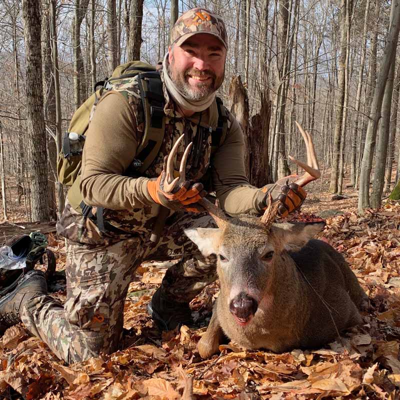 2019: Chris Schroer of Fayetteville, NY, with a 151-pound 9-pointer taken Nov. 10 in Hamilton County.